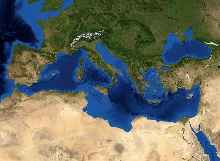 mediterraneo dal satellite