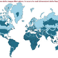 Idee sbagliate di Mercatore: una mappa intelligente mostra la vera dimensione dei paesi