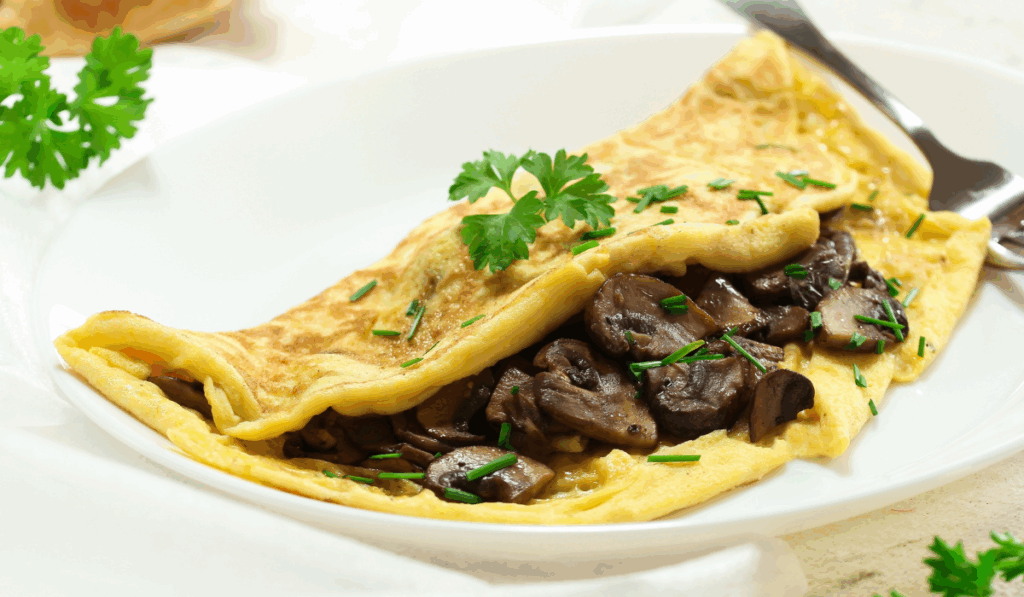 Frittata ai funghi e formaggio
