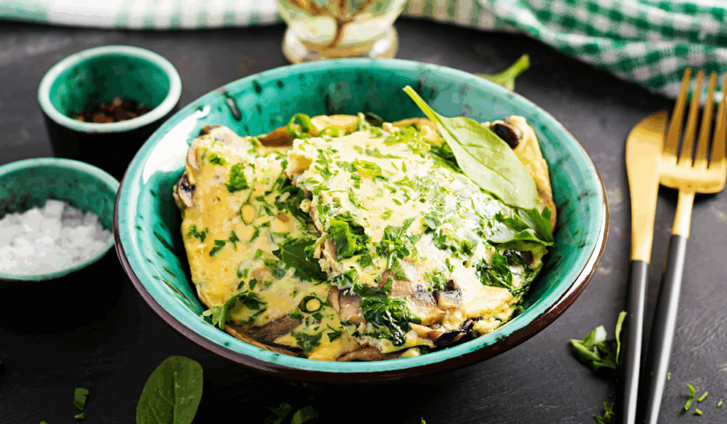 Uova strapazzate con spinaci e formaggio: