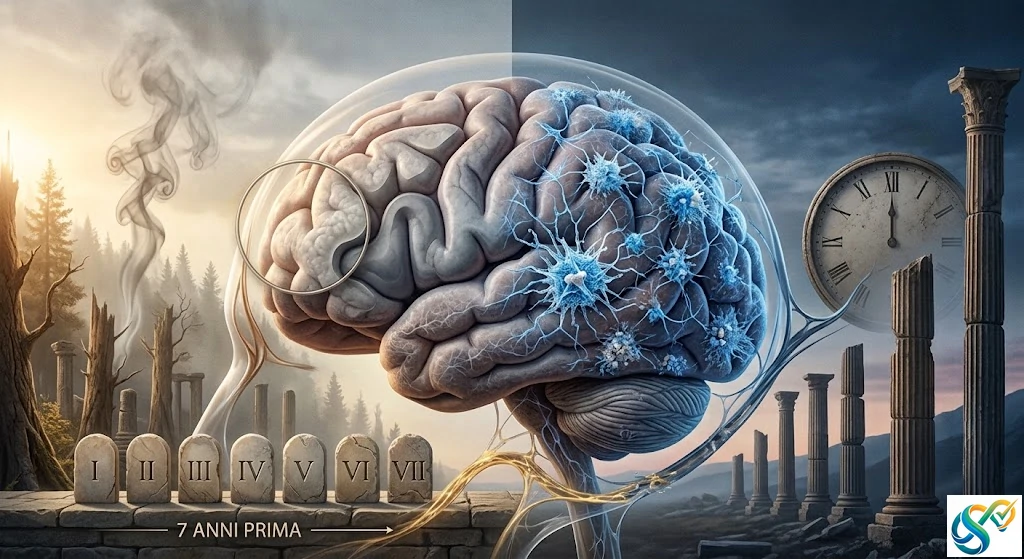Le alterazioni cerebrali associate all'Alzheimer potrebbero iniziare almeno sette anni prima che le placche amiloidi diventino rilevabili con le attuali scansioni PET. I ricercatori hanno scoperto questo segnale monitorando anziani sani con ripetute immagini cerebrali per quasi 20 anni. La scoperta potrebbe aiutare gli scienziati a identificare l'Alzheimer in fase precoce e suggerisce che importanti processi patologici potrebbero iniziare prima dell'accumulo visibile delle placche.