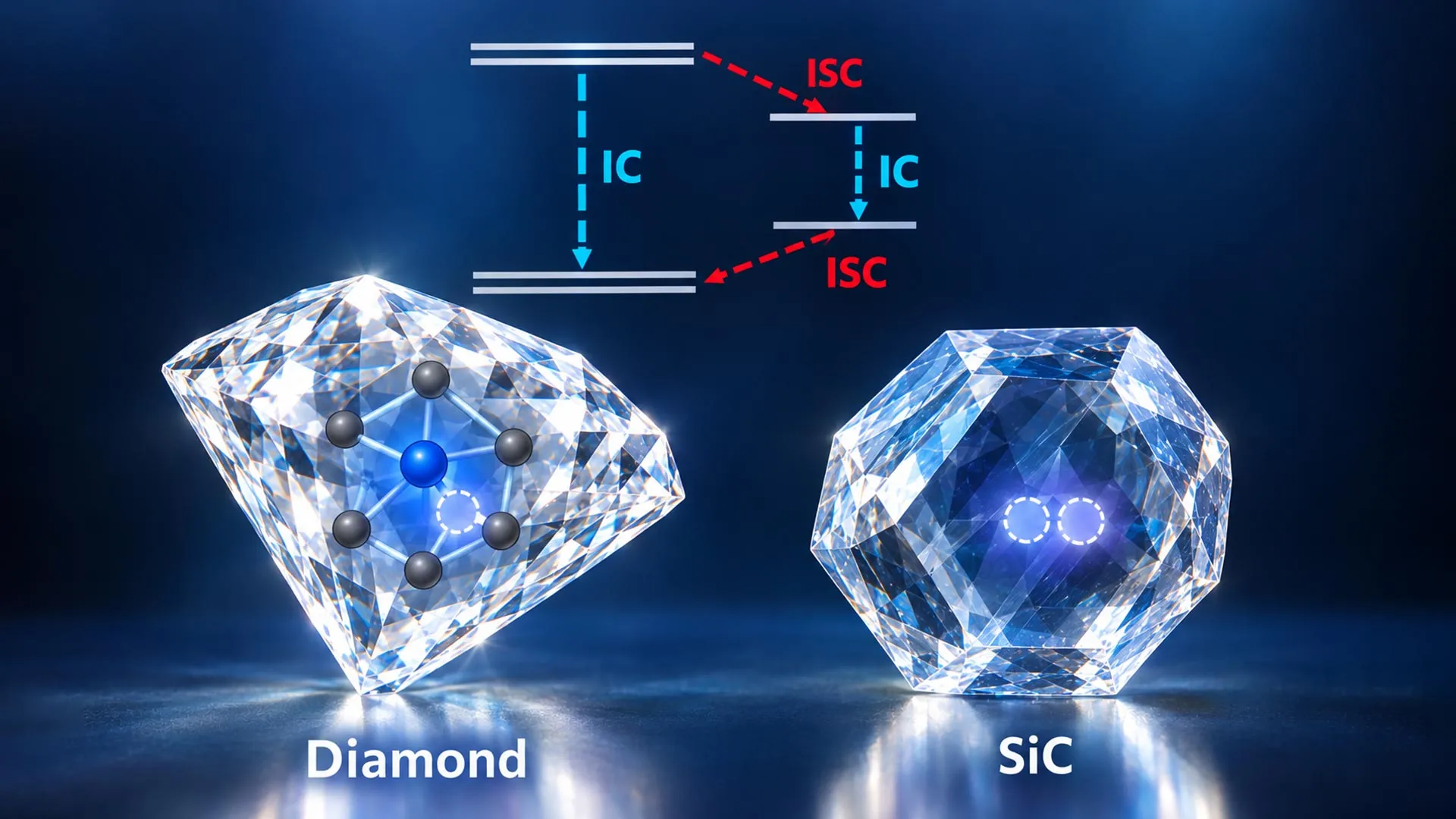 I ricercatori del Galli Group presso la Pritzker School of Molecular Engineering dell'Università di Chicago (UChicago PME) hanno sviluppato un framework computazionale in grado di riprodurre l'intero ciclo ottico di tali difetti di spin, inclusa la previsione della conversione interna, un processo particolarmente difficile da modellare. Credito: Galli Group 