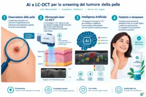 Intelligenza artificiale e microscopia laser scoprono i tumori della pelle prima della loro comparsa